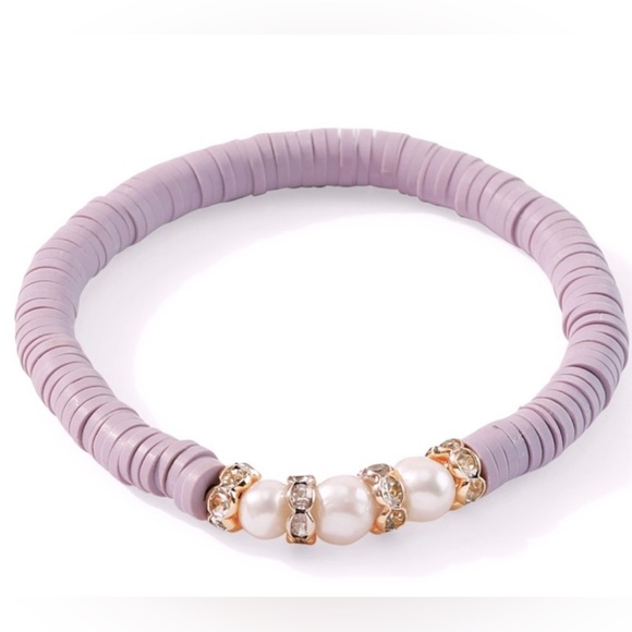 Elegant Lavender Beaded Bracelet - Picture 1 of 4